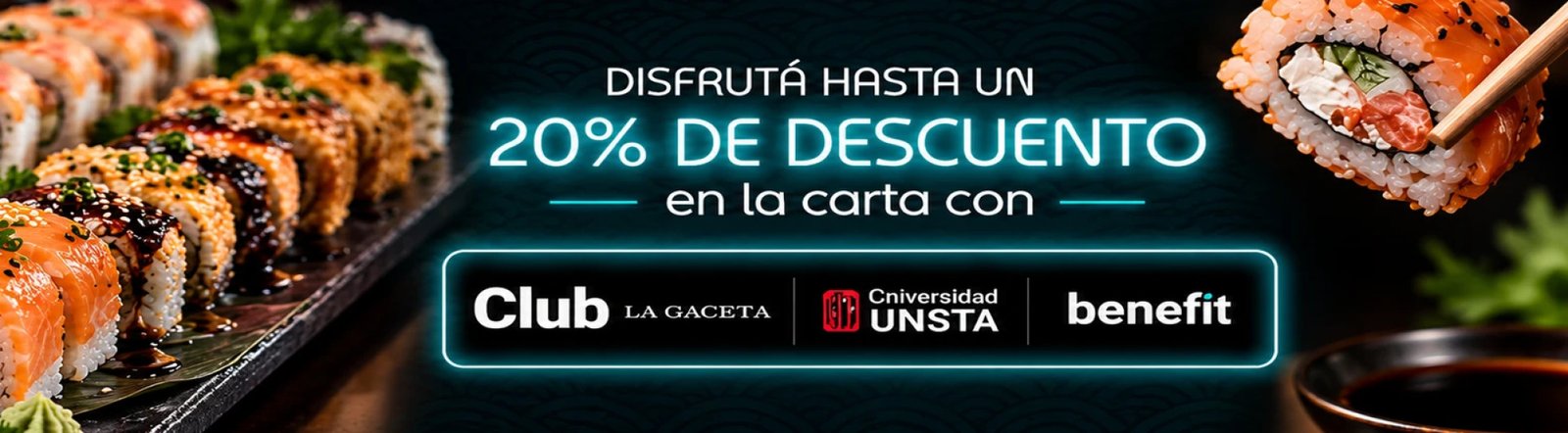 Disfrutá hasta un 20% de descuento en la carta con Club La Gaceta, Comunidad UNSTA y benefit